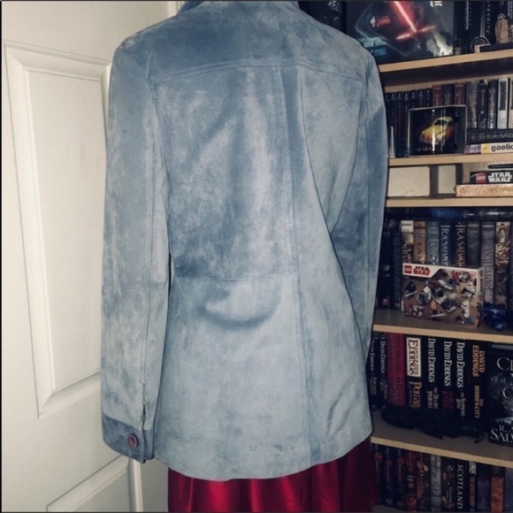 Blue suede jacket - Picture 3 of 5